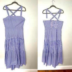 Banana Republic Blue & White Striped Midi/Maxi Summer dress - Size 8